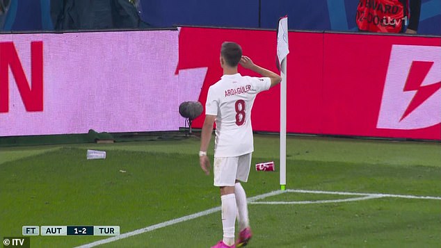 Guler was praised for his cold reaction to the Austrian fans after his assist for Merih Demiral's second goal, when the Real Madrid prodigy turned to them and pointed to his head