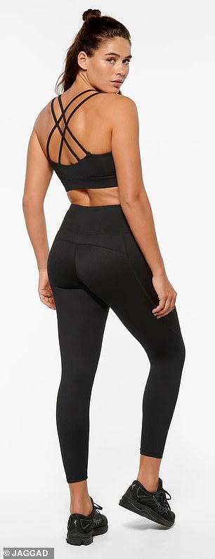 The popular leggings are made from Jaggad's signature ultra-supportive fabric, a blend of polyester and elastane. Fans say the tights are very flattering.