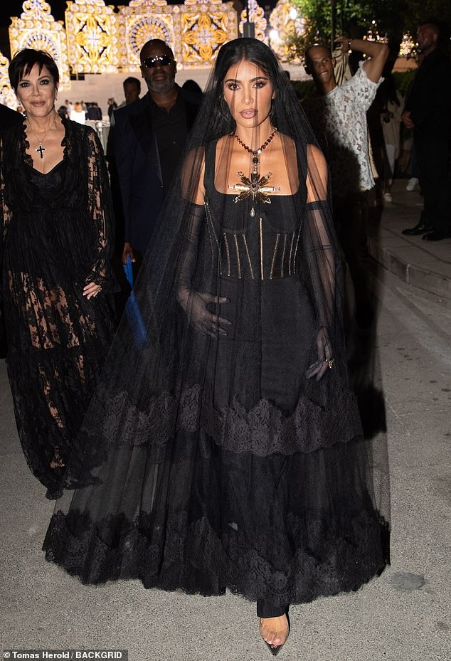 Kim Kardashian (pictured in Puglia, Italy) was tapped as creative director for Dolce & Gabbana's spring show in Milan and the face of the latest ad campaign, leaving her sister Kourtney furious.
