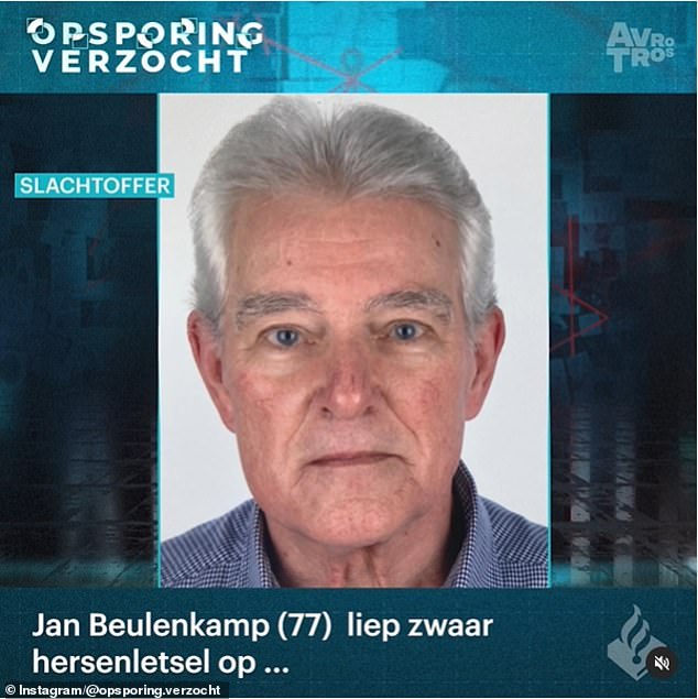 Mr Beulenkamp's son and daughter shared their grief over their father's rapid decline on the Dutch television programme Opsporing Verzocht - in English 'Investigation Requested' - which sheds light on crimes throughout the Netherlands