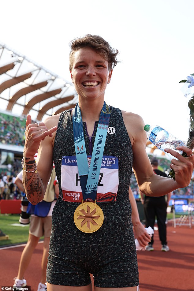 Hiltz also won the 1,500-meter race at the 2023 U.S. Championships before qualifying for Paris