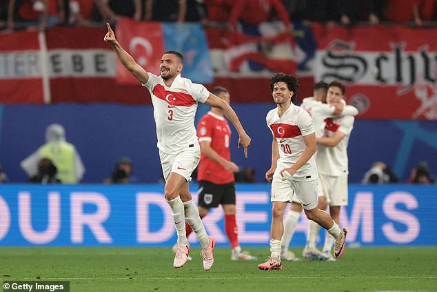 Demiral scored both goals for Turkey in their 2-1 win over Austria in the round of 16 of Euro 2024