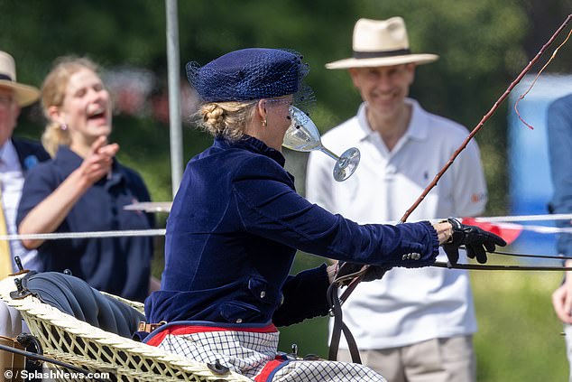 The fun competition came when she accepted an invitation to chair the Sandringham Horse Driving Trials