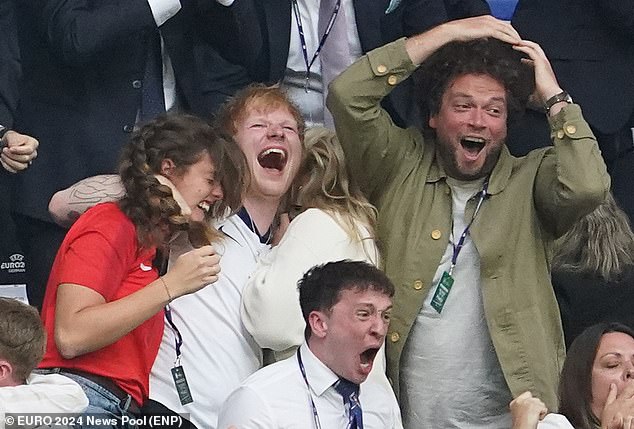 That came after Ed couldn't hide his joy as England fought back from an early scare to beat Slovakia 2-1 in a thrilling round of 16 of Euro 2024 on Sunday.