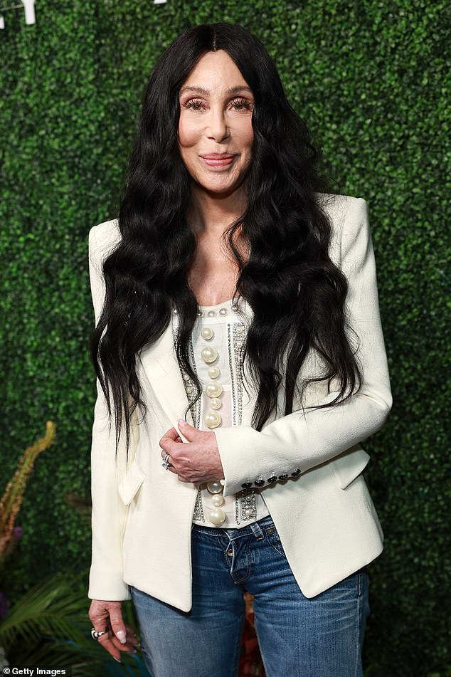 On Tuesday, the 52-year-old Married... with Children star shared a glimpse into her ambitious bucket list, which also included pop music goddess Cher (pictured in 2024)