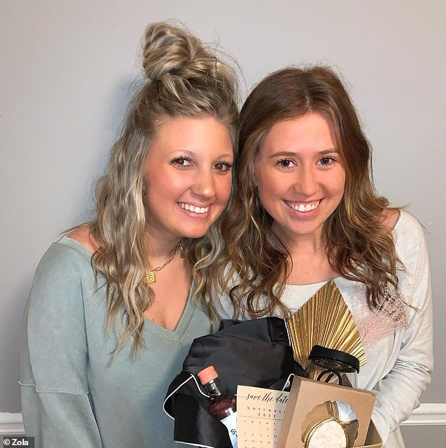 Shuler, left, is pictured with her lifelong friend Railey Greeson. The two attended each other's wedding parties