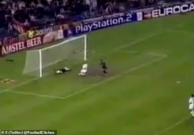 Coupet headed the ball onto his own crossbar and then saved Rivaldo's subsequent effort