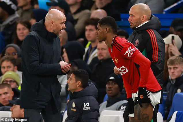 Rashford and Ten Hag reportedly barely spoke to each other at the end of the season