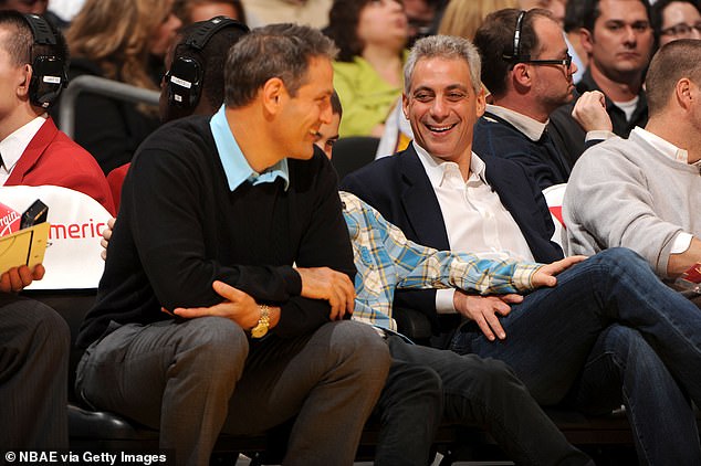 Emanuel (pictured left), the inspiration for the character Ari Gold on Entourage, is also the brother of Rahm Emanuel (pictured right), the former Chicago mayor who now serves as Biden's ambassador to Japan