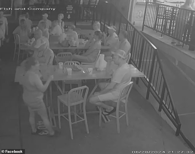 It happened Friday after the party of seven enjoyed a lavish meal served by the waitress at the Fish and Company Restaurant in Camdenton