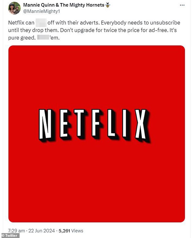 In an angry tirade, another user said Netflix could 