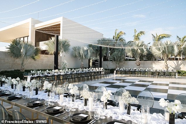 With a healthy budget for the wedding, the couple decided to tie the knot at the Nobu Hotel (pictured) in Los Cabos, Mexico, which was free for the venue, as the hotel was hosting 75 guests.