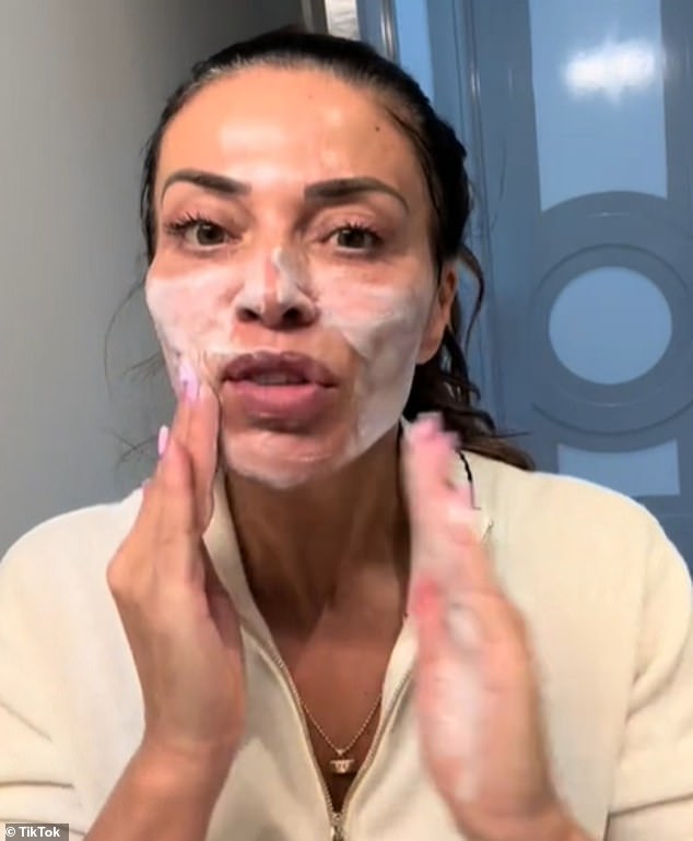 Catania doesn't use a traditional cleanser — she starts her routine with Oak Essentials' $48 Cleansing Balm, which removes makeup