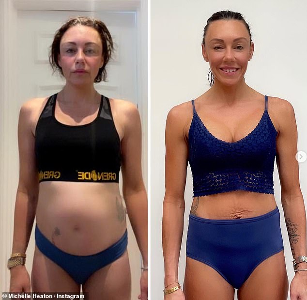 Michelle has been sharing her fitness transformation with fans on social media, which she attributes to quitting drinking