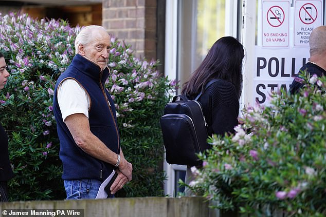 Meanwhile, actor Charles Dance, 77, was spotted in London early this morning as he headed out to cast his vote
