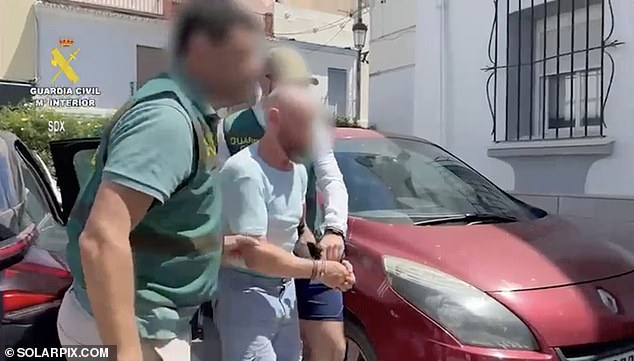 Spain's Guardia Civil today released the first images of the high-profile arrest, which shows Clacher's obsession with fitness has proven his downfall