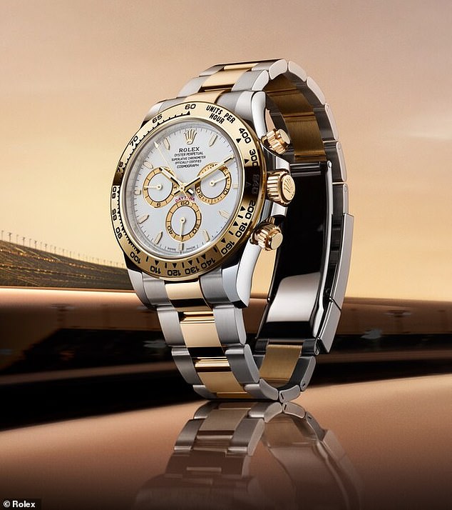 He spent a whopping $63,000 on two fancy Rolex watches, including this Cosmograph Daytona watch