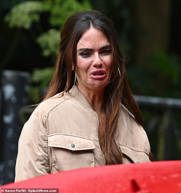 Jennifer looked distraught as she played the character of Mercedes during filming of the Channel 4 soap