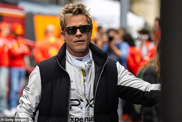 Brad was there to film scenes for his upcoming F1 movie, which has yet to be named