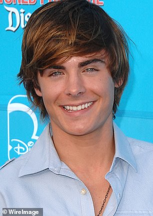 Zac (pictured in 2007) revealed his dramatic new look in 2021, attributing it to a bad fall that shattered his jaw