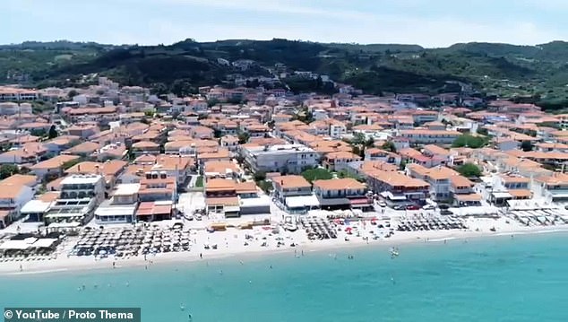 Aerial footage shows a drone patrolling a beach after the new rules were introduced earlier this year
