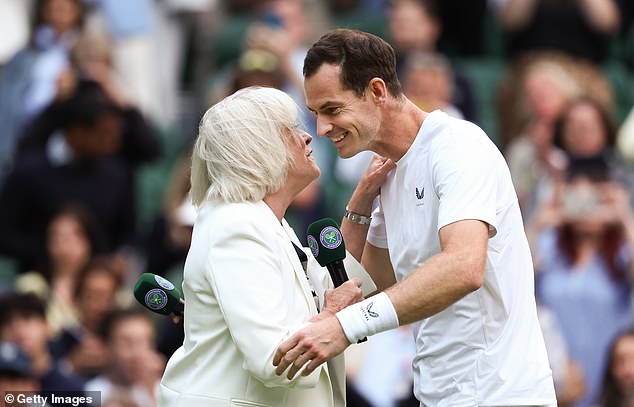 Sue Barker came out of retirement to lead tributes to Murray, 37, after his doubles defeat