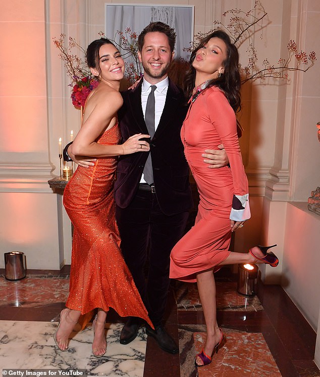 He is known for hosting star-studded parties, with his birthday parties often serving as a warm-up for the Met Gala (pictured with Kendall Jenner and Bella Hadid)