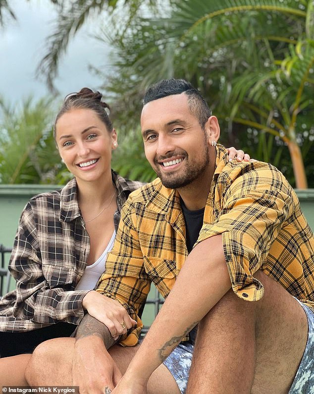 Kyrgios is pictured with his ex-girlfriend Chiara Passari. He pleaded guilty to a charge of common assault against her in 2021