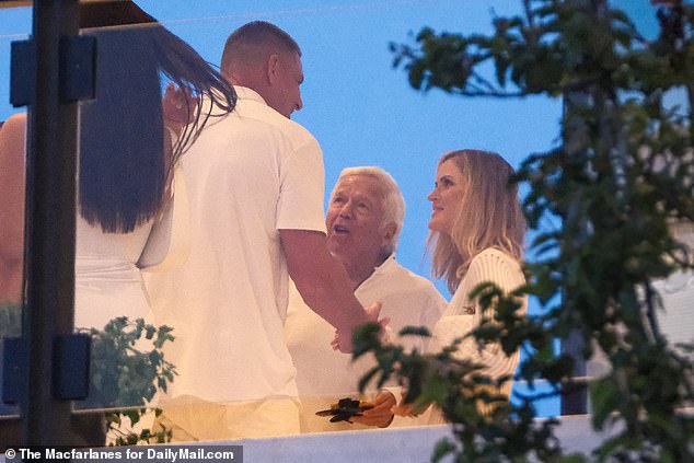 The former Patriots tight end spoke with owner Robert Kraft and his wife Dana Blumberg