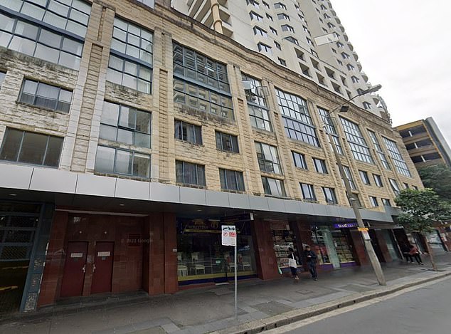 The photo shows the exterior of the building in Haymarket, in the centre of Sydney's business district