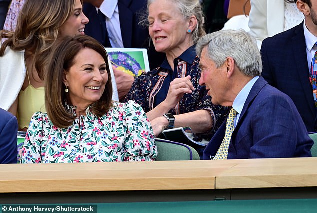 Carole, 69, and Michael, 75, appeared in high spirits as they watched the tennis tournament from the Royal Box