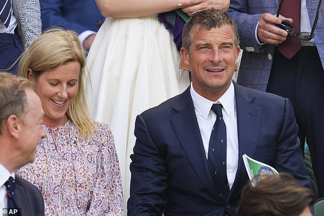 The 50-year-old, who is said to be a close friend of the Prince of Wales, looked handsome for the occasion in a navy suit and a crisp white shirt