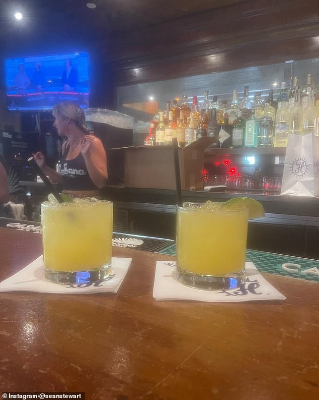 And there was a picture of two cocktails on the bar ready to be drunk
