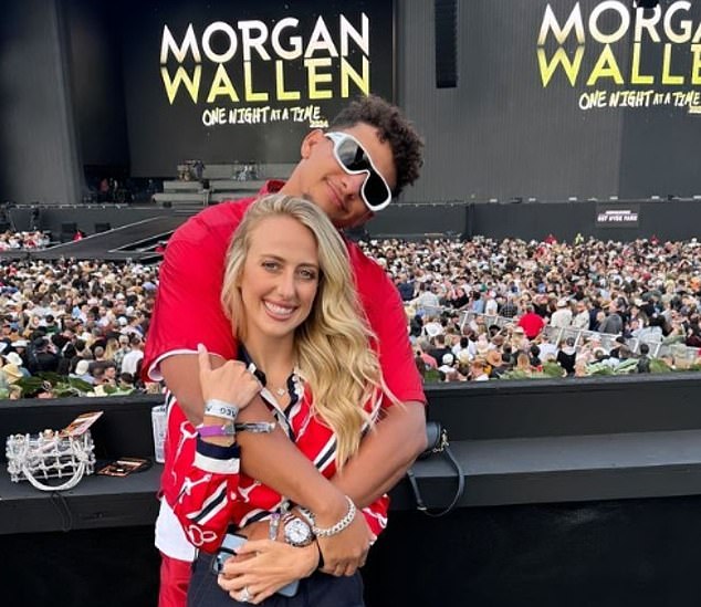 The Mahomes were also in London for country singer Morgan Wallen's concert in Hyde Park