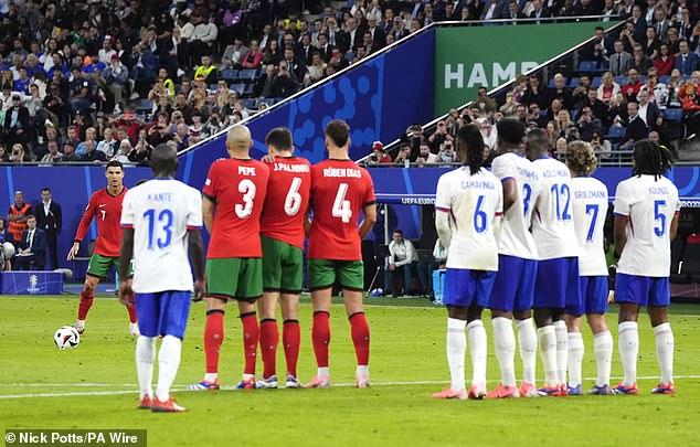 Ronaldo has a miserable record of taking free kicks at international level for Portugal