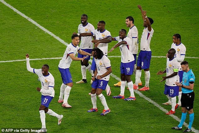 Didier Deschamps' team were delighted as they won 5-3 in the shoot-out in Hamburg