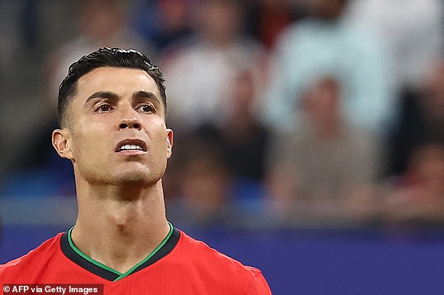 Cristiano Ronaldo looked frustrated as he failed to find the net.