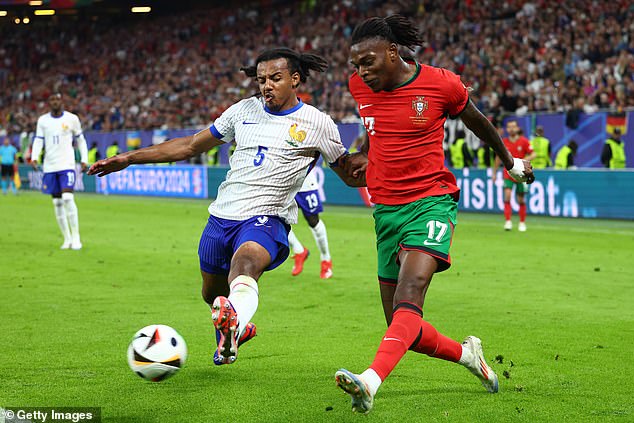 Rafael Leao caused problems down the left for Portugal, but in the end it wasn't enough