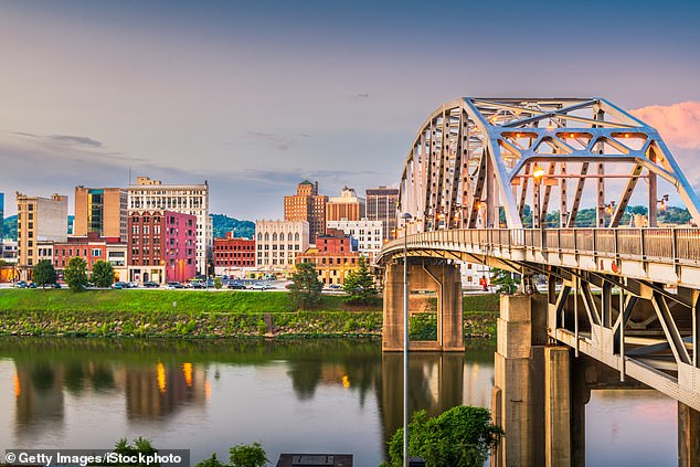 States in the Midwest and South offer a bit more bang for your buck, with some states where $1 million can last two decades. Charleston, West Virginia is pictured here