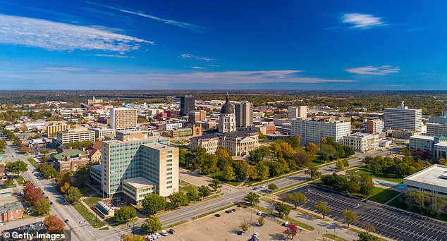 While those looking to spend their retirement in Kansas, the state capital of Topeka, seen here, can expect their savings to last nearly 20 years