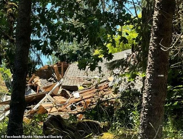 Wilkes House was demolished Friday to make way for a new water treatment plant