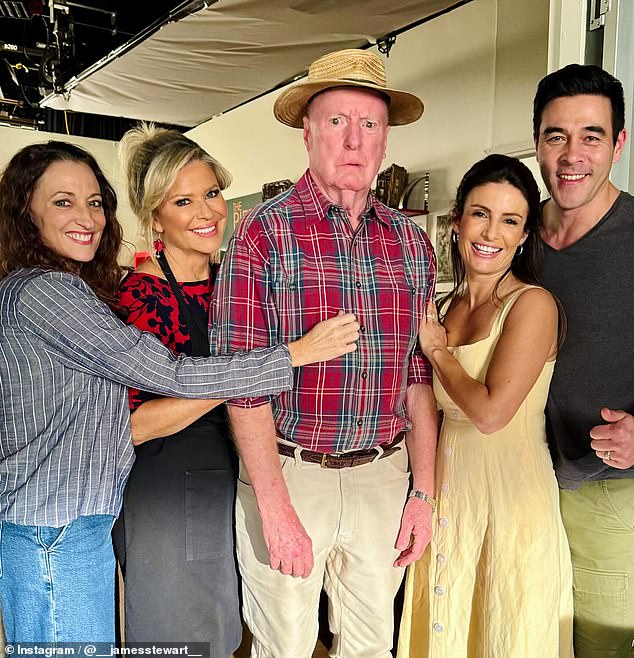 However, the couple have since rubbished the claims by sharing photos with their cast mates to celebrate show legend Ray Meagher's 80th birthday this week.