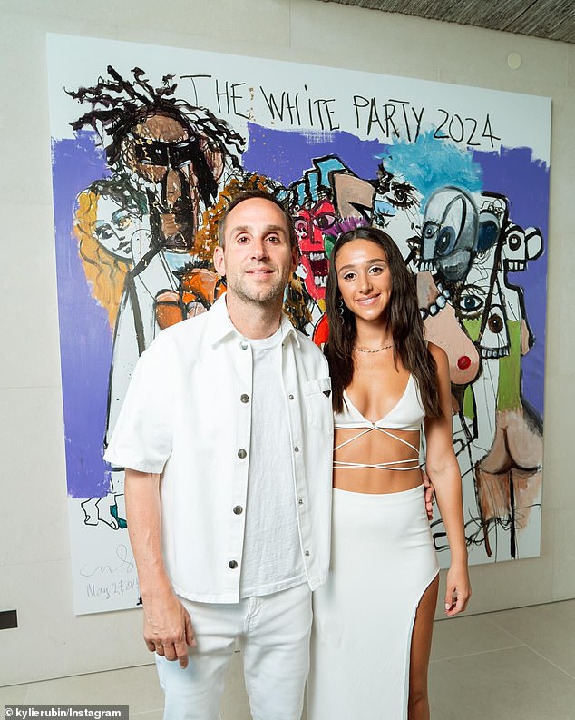 Michael Rubin and his daughter Kylie at this year's White Party