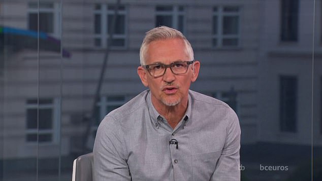 Lineker joked that Ronaldo 'thankfully doesn't have three legs' when analyst Rio Ferdinand said he had 'a masseur on both legs'