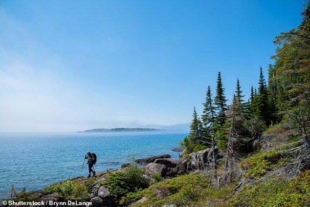 Visitors can reach Isle Royale National Park in Michigan by ferry, floatplane, or private watercraft such as boats and jet skis