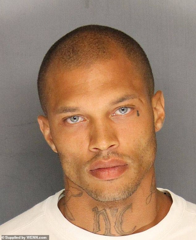 Jeremy Meeks became known as the 'hot felon' after his arrest photo went viral when it was posted on the Stockton Police Department's Facebook page