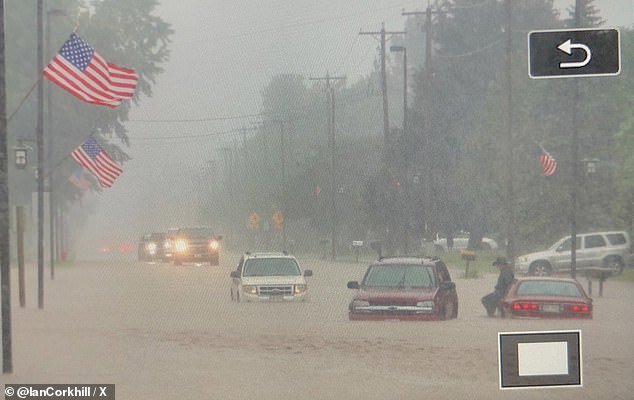 A flood emergency has been declared for Manawa in Waupaca County as thunderstorms bring heavy rain to the area