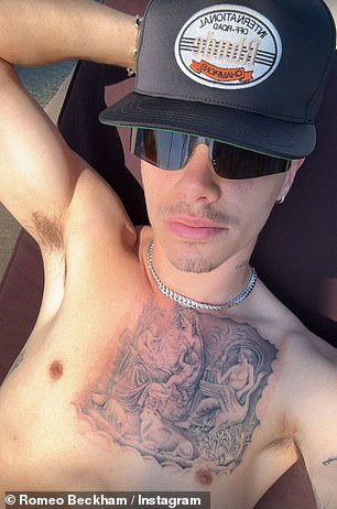 Romeo previously revealed his massive new chest tattoo on Instagram after adding to his growing collection