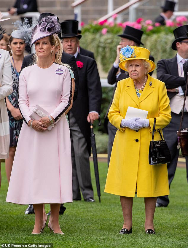 Over time, Sophie came to be seen by the Queen as the safest pair of hands in The Firm (the couple are pictured together in 2018)