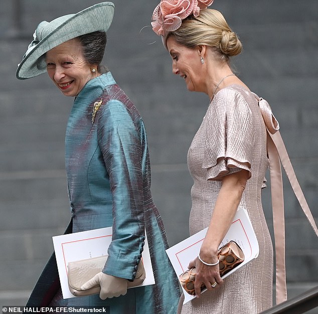 Royal expert Richard Fitzwilliams compared Sophie to Princess Anne (both pictured in 2022) because she 'just gets on with it'